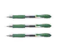 Pilot - Lote de 3 bolígrafos de tinta de gel G2 05, punta fina, color verde