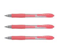 Pilot - Lote de 3 bolígrafos de tinta de gel G2 07 neón, color rojo neón