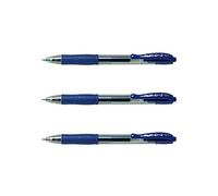 Pilot - Lote de 3 bolígrafos de tinta de gel G2 07, punta mediana, color azul y negro
