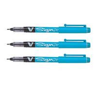 Pilot V Sign Pen - Bolígrafo de tinta líquida, punta de 2,0 mm, color azul claro, bolígrafo individual
