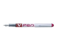 Pilot - Lote de 6 bolígrafos pluma borrable desechable V-pen PTE media rosa