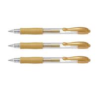 Pilot G207 - Bolígrafo roller de gel (retráctil, punta de 0.7 mm, 1 unidad), color dorado
