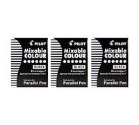 PILOT - Lote de 3 cajas de 6 cartuchos de tinta para bolígrafo Parallel Pen negro