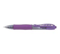 Pilot - Lote de 3 Minis bolígrafo Roller tinta Gel G2 XS7 Pixie línea de 0,4 mm (redonda 0,7 mm) púrpura