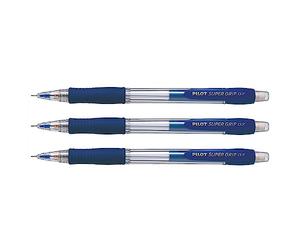 Pilot - Lote de 3 portaminas SUPERGRIP H187 (0,7 mm), color azul