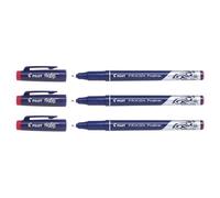 Pilot - Lote de 3 Rotuladores Bolígrafos Boligrafo de Fieltro Fineliner FRIXION Borrable Color Rojo
