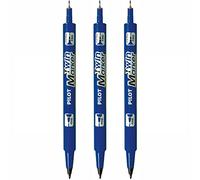 Pilot - Juego de 6 rotuladores Twin Marker indélibile azul 2 puntas (Ogives: fina y media