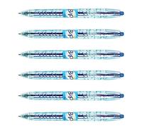 PILOT-Lote de 6 bolígrafos de tinta de gel B2P Pte media, 0,7 mm, línea de 0,4 mm, color azul