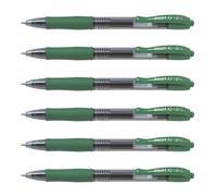 Pilot Lote de 6 bolígrafos de tinta de gel retráctil G-2 07, punta media, color verde
