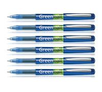 Pilot - Lote de 6 bolígrafos de tinta líquida Greenball de 7 puntas, mediana, azul