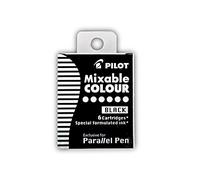 Pilot Mixable Colour - Recambio para bolígrafos Parallel Pen (6 Unidades), Negro