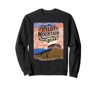 Pilot Mountain North Carolina Vintage WPA Style Artistic Sudadera