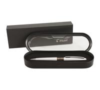 Pilot Mr Animal Collection Polgrafo Pen en caja de regalo Matte Silver Barrel con Python Accent Medium Point Acero inoxidable Tinta negra recargable