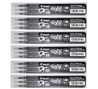 Pilot Negro Frixion Clicker Retráctil Fino Punta redonda Borrable, Recambios Para Bolígrafos Tinta BLS-FR7 (Paquete De 6 - 18 Repuestos) (BLS-FR7-B-S3_6_D)