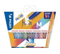 PILOT Paquete de 15 FriXion Ball - Bolígrafo borrable con tinta termosensible - Bolígrafo rollerball recargable - 12 colores - Punta Media