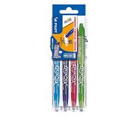 Pilot Pen 2260SG4L FriXion Ball Mine M 0.7 - Juego de 4 bolas de frixion, color azul claro, rosa, violeta y verde claro
