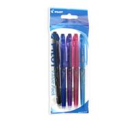 Pilot Pen Frixion Point - Set de 5 bolígrafos, color negro, azul, violeta, rosa y turquesa
