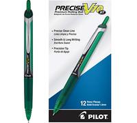 Pilot Precise V10 RT 13462 - Bolígrafo de punta redonda retráctil (1 mm, 12 unidades), color verde