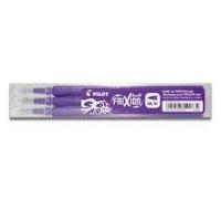 Pilot Frixion - Recarga para bolígrafo de tinta borrable Frixion (0,5 mm, 3 unidades), color morado