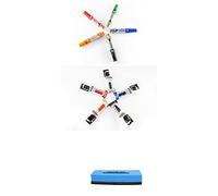 Pilot-Recambios Pilot V Board Master-Para Pizarra Blanca12 Unidades (3 Azules,3 Negros 3 Rojos,2 Naranja y 1 Verde) + Borrador Magnetico-En una practica caja para su mejor conservación