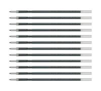 Pilot RFNS-GG - Lote de 12 recambios para bolígrafo (punta media), color negro
