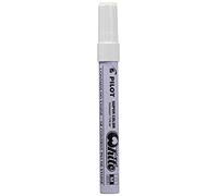 Pilot SC-W-M Paint - Marcador (punta redonda, 12 unidades), color blanco, Caja de 12