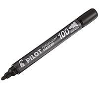 Pilot SCA-100-B - Pack de 12 marcadores permanentes de punta cónica, color negro