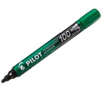 Pilot SCA-100-G - Pack de 12 marcadores permanentes, punta cónica, color verde