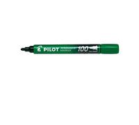 Pilot SCA-100-G - Pack de 12 marcadores permanentes, punta cónica, color verde