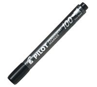 Pilot SCA-100 - Lote de 3 rotuladores permanentes, punta redonda, 1 mm, color negro
