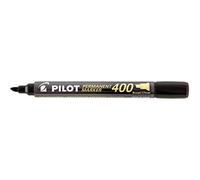 Pilot SCA-400-B - Pack de 12 marcadores permanentes, punta biselada, color negro