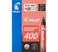 Pilot SCA-400-R - Pack de 12 marcadores permanentes de punta cónica, color rojo