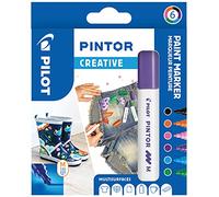 Pilot - Pintor Marcador de Punta Mediana, Colores Surtidos (Fun), 4.5 mm, Punta media, 6 unidades