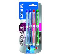 Pilot Spain V-5 Grip - Rotulador tinta líquida, 4 unidades, multicolor