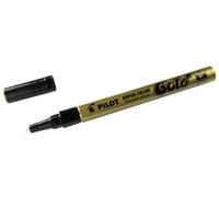PILOT Super Colour Fine Marker Bullet - Rotulador (punta de 3,0 mm, 12 unidades), color dorado