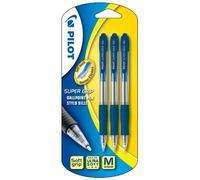 Pilot Supergrip - Bolígrafo retráctil roller (3 unidades), color azul