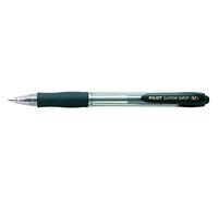 Pilot Supergrip - Bolígrafo retráctil. Tinta base aceite, Negro, 4 unidades