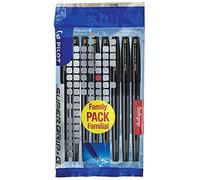 Pilot Supergrip G Set de 8 bolígrafos de punta media negro