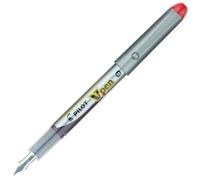 Pilot Pen Pluma estilográfica desechable V Pen Silver SVP-4Wr rojo 12 unidades