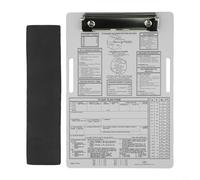 Pilot - Tabla de rodilla de aleación de aluminio, bloc de notas de aviación con correa elástica y clip de metal, para grabación de datos de vuelo IFR VFR (IFR+A)