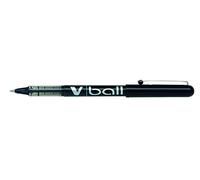 Pilot V Ball VB5 Lote de 3 bolígrafos de tinta líquida, punta de metal fina de bola, color negro