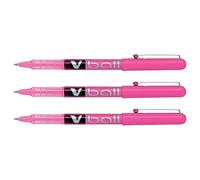 Pilot Vball - Bolígrafo roller (punta de metal extra fina, 0,5 mm), color rosa