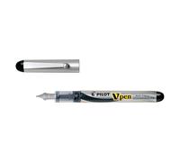 Pilot V-Pen Pluma estilográfica color plata (tinta negra)