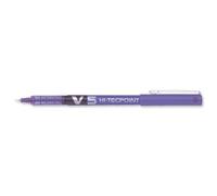 Pilot V5 bolígrafo de punta redonda Aguja Punta 0,5 mm línea 0,3 mm Violet Ref V508 [Pack 12]