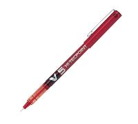 Pilot V5 - Bolígrafo de tinta líquida 0,5 mm Tip (1 unidad) - Rojo