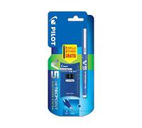 Pilot V5, Bolígrafo Roller con 3 Recargas, Azul