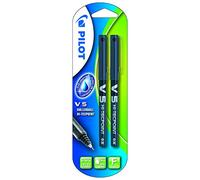 Pilot V5 de tinta (tinta líquida, 0,5 mm punta de lápiz (Individual) - Negro, color Negro 2er-Packung