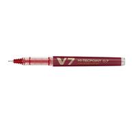 Pilot V7 Cartridge System Liquid Ink Rollerball 0.7mm Tip- Red, Box of 10 Medium