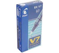 Pilot – Bolígrafo Hi-Tecpoint V7 – Tinta líquida punto medio – Azul – Caja 12 unidades