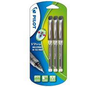 Pilot V7 Grip Needlepoint - Rotulador de tinta líquida (3 unidades), color negro